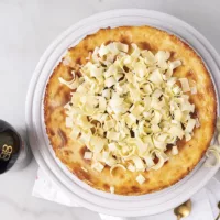 Cheesecake-de-chocolate-blanco-y-baileys-vista-cenital